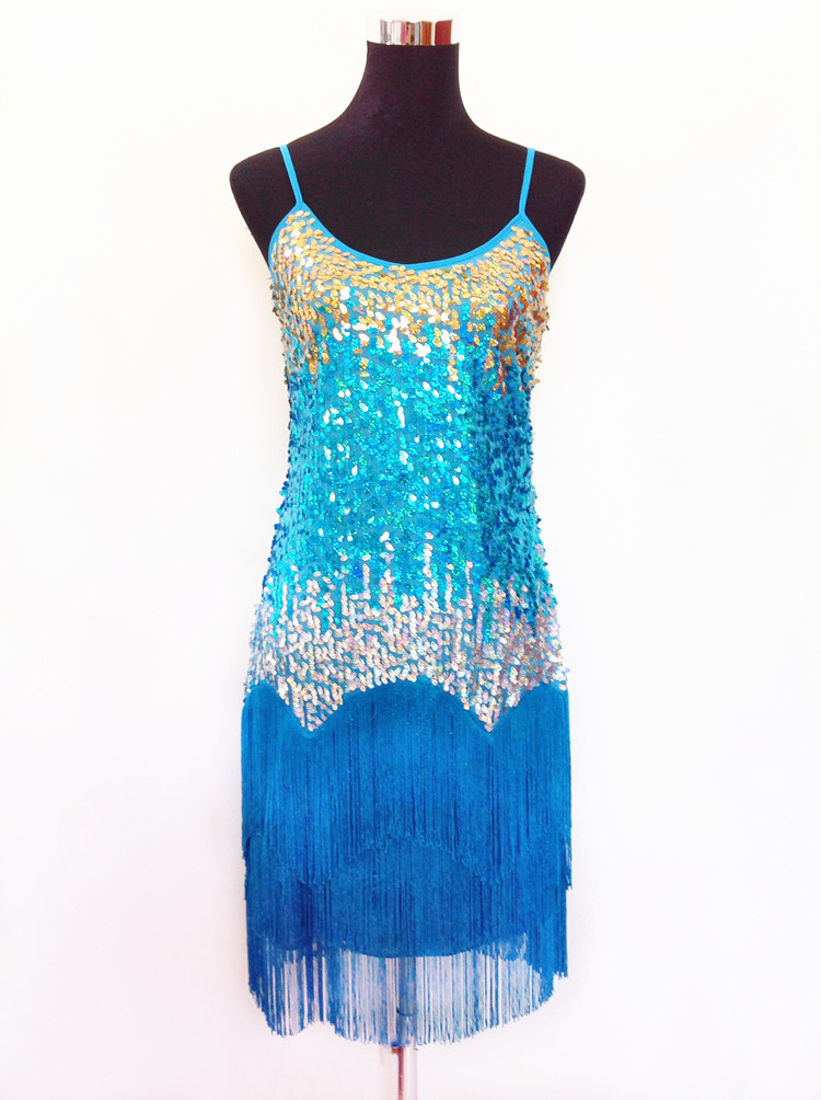 Women-Bling-Latin-Dance-Dress-Sexy-Rainbow-Color-Club-Slip-Gradual-Sequin-Fringe-Dress-With-Tassel-V-32485606343