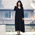 Women-Dress-Cotton-Long-Sleeve--Winter-and-Autumn-Dress-Casual-Loose-Solid-Color-Full-Dress-High-Wai-32481572347