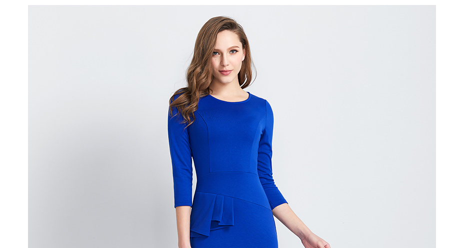 Women-Elegant-Dress-Slim-Round-Neck-High-Quality-34-Sleeves-Office-Dresses-Evening-Casual-Pencil-dre-32800853417