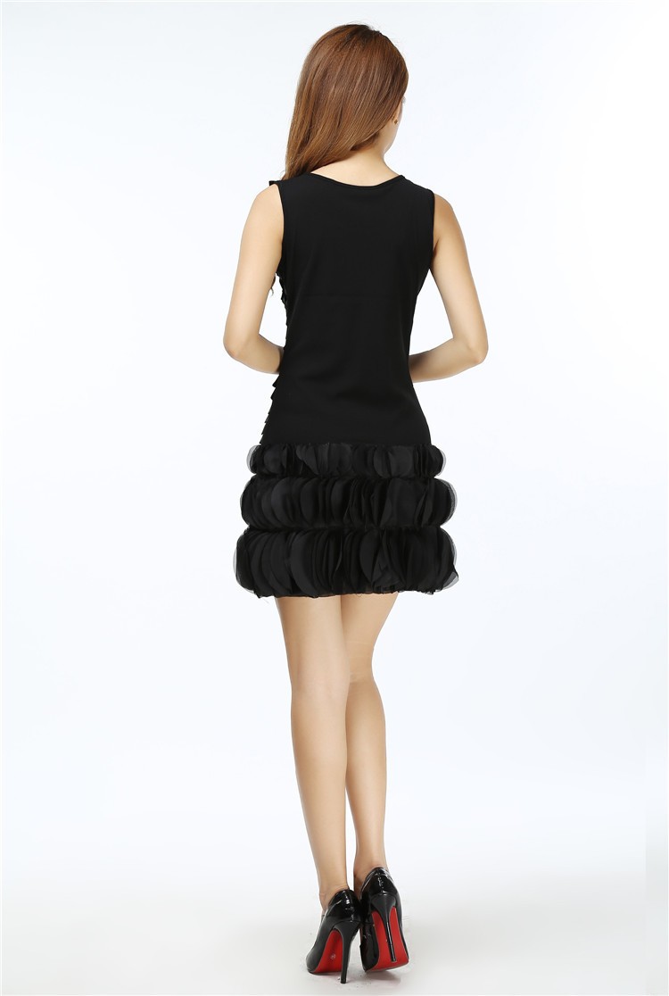 Women-Little-Black-Dress-Sleeveless-O-Neck-Casual-Mini-Bud-Dress-3D-Flower-Appliques-Chiffon-Dance-M-32697917451