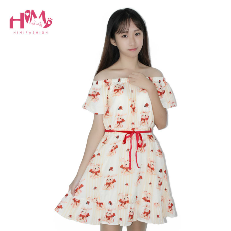 Women-Loose-Summer-Cotton-Bunny-Dress-Lace-Up-Kawaii-Casual-Cute-Cartoon-Print-Short-Sleeve-Princess-32670152564