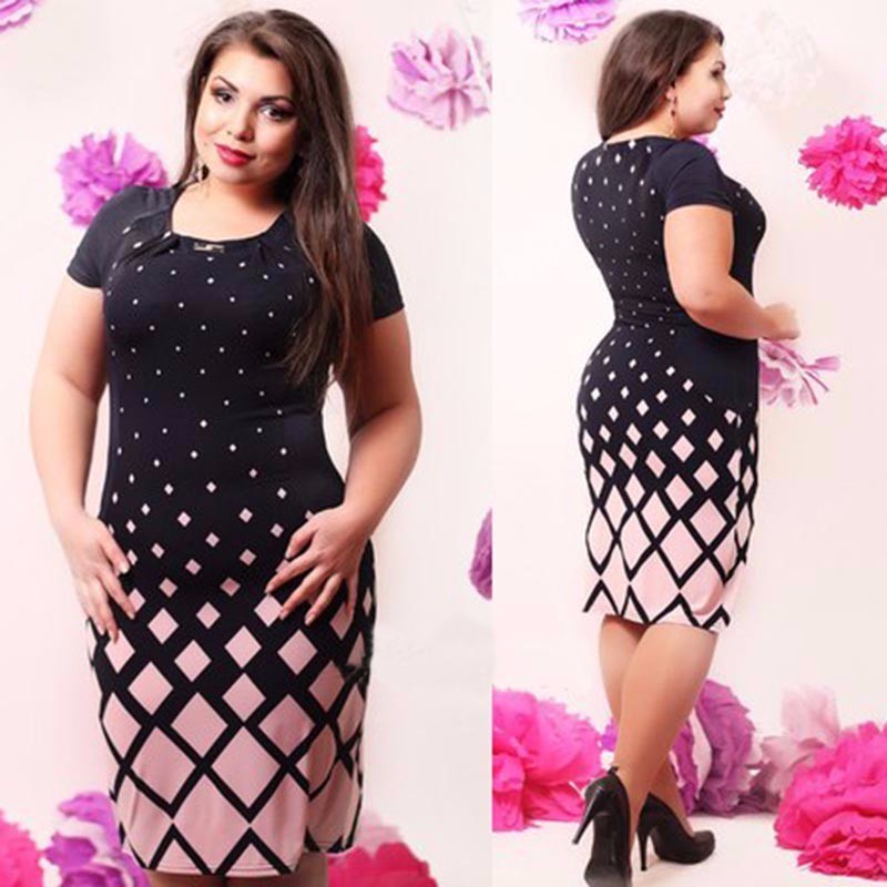 Women-Print-Plus-Size-Dress-6XL-5XL-Fashion-Elegant-Print-O-Neck-Summer-Casual-Pencil-Office-Party-B-32696085844