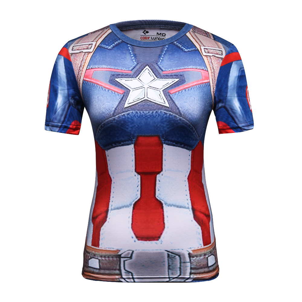 Women-Superhero-SupermanCaptain-America-T-Shirt-The-New-Adventures-DC-Shirts-Female-Armor-Shield-Com-32665560434