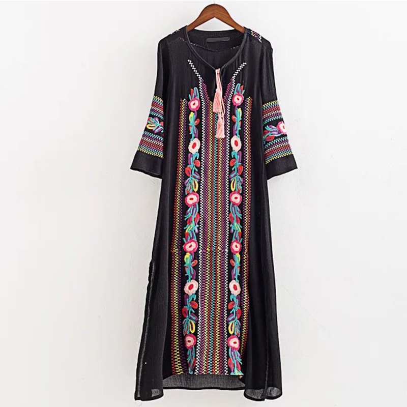 Women-Vintage-Floral-Embroidery-Ethenic-Dresses-vestido-Round-Neck-Long-Sleeve-Casual-Long-Maxi-Dres-32692470184