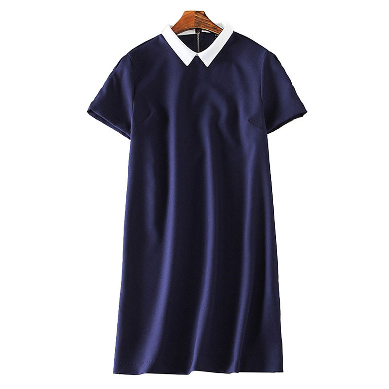 Women-cute-Peter-Pan-Collar-office-brief-Dress-vintage-Vestido-feminina-casual-street-wear-straight--32505167310