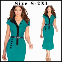 Women-summer-Dress-Vintage-Patchwork-Sleeveless-Rockabilly-Bodycon-Stretch-Shift-Wiggle-Pencil-Knee--32280432564