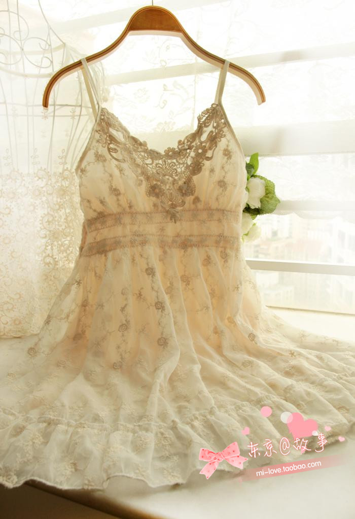 Women39s-Sweet-Embroidery-Lace-Floral-Fairy-Summer-Princess-Solid-Color-Vestidos-Cute-Lolita-Kawaii--32725409446