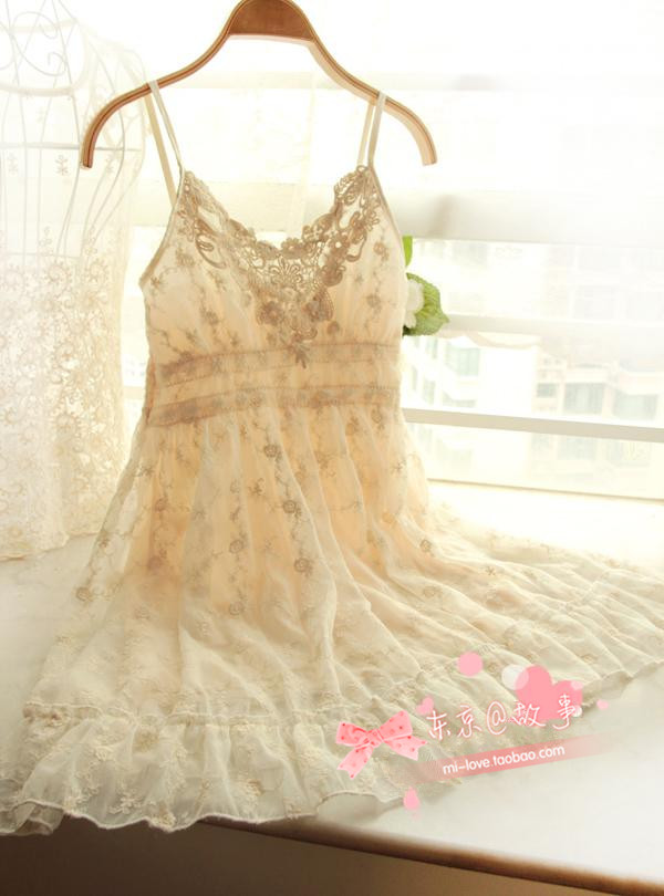 Women39s-Sweet-Embroidery-Lace-Floral-Fairy-Summer-Princess-Solid-Color-Vestidos-Cute-Lolita-Kawaii--32725409446