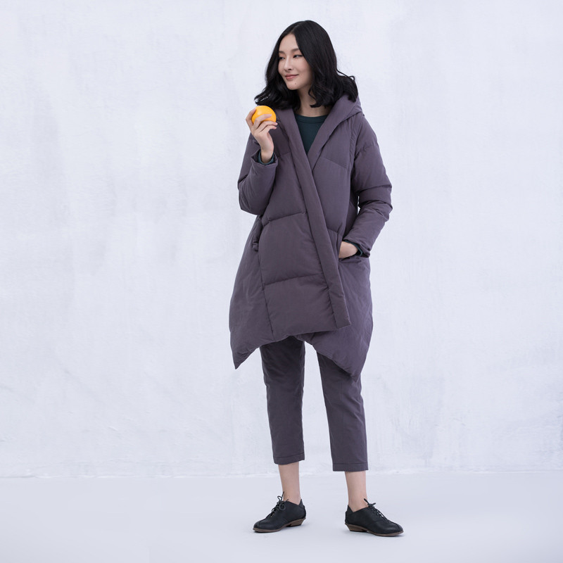 XianRan-Women-Down-Coat-Long-Loose-Sleeves-Removable-Cotton-Casual-Winter-Coat-Plus-Size-Free-Shippi-32546604106