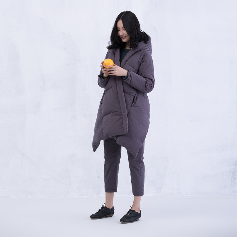 XianRan-Women-Down-Coat-Long-Loose-Sleeves-Removable-Cotton-Casual-Winter-Coat-Plus-Size-Free-Shippi-32546604106