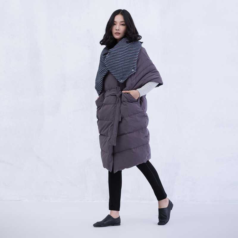 XianRan-Women-Down-Coat-Long-Short-Sleeves-Belt-Cotton-Casual-Winter-Coat-Plus-Size-Free-Shipping-32546473141