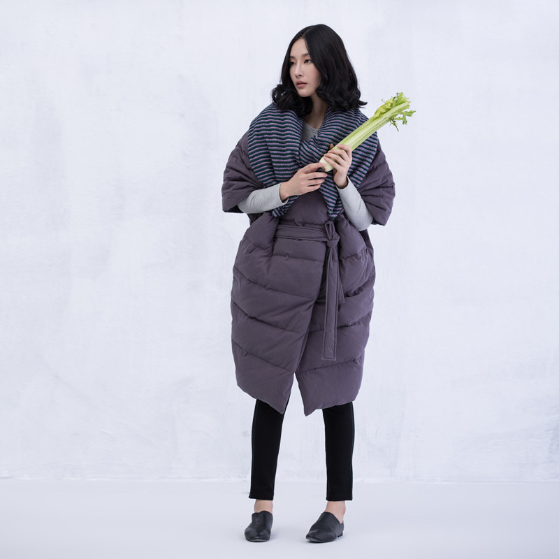 XianRan-Women-Down-Coat-Long-Short-Sleeves-Belt-Cotton-Casual-Winter-Coat-Plus-Size-Free-Shipping-32546473141