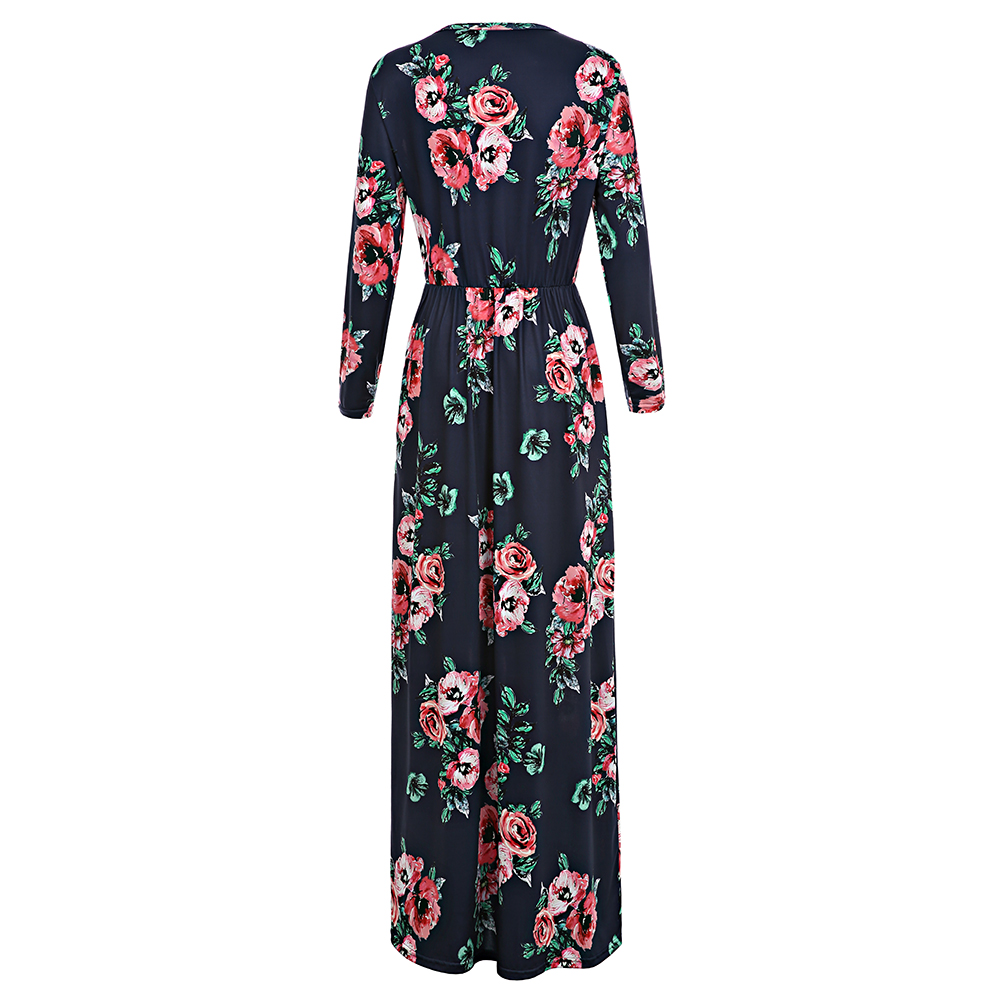 Ybenlow-2017-Women-Dresses-Long-Fashion-Printed-Maxi-Dress-O-neck-Three-Quarter-Sleeve-Empire-Flower-32790666089