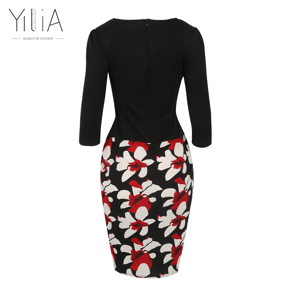 Yilia-Women-One-Piece-Patchwork-Floral-Print-Elegant-Business-Party-Formal-Office-Plus-Size-Bodycon--32784679233