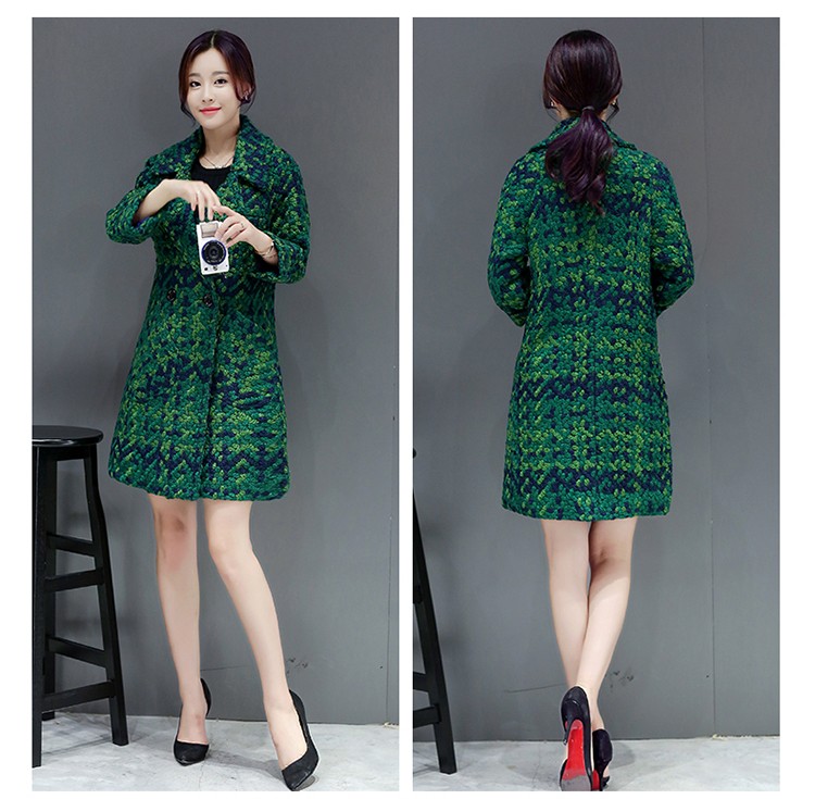 YuooMuoo-High-Quality-Wool-Coat-Women-Slim-Medium-long-Tweed-Jacket-Fashion-Female-Outwear-Green-Coa-32754203051