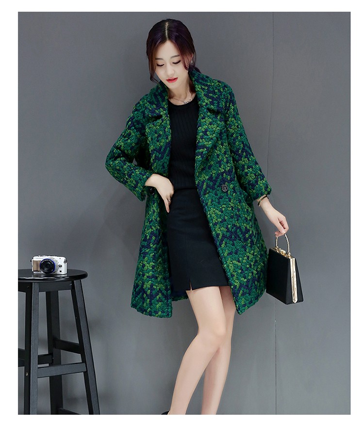 YuooMuoo-High-Quality-Wool-Coat-Women-Slim-Medium-long-Tweed-Jacket-Fashion-Female-Outwear-Green-Coa-32754203051