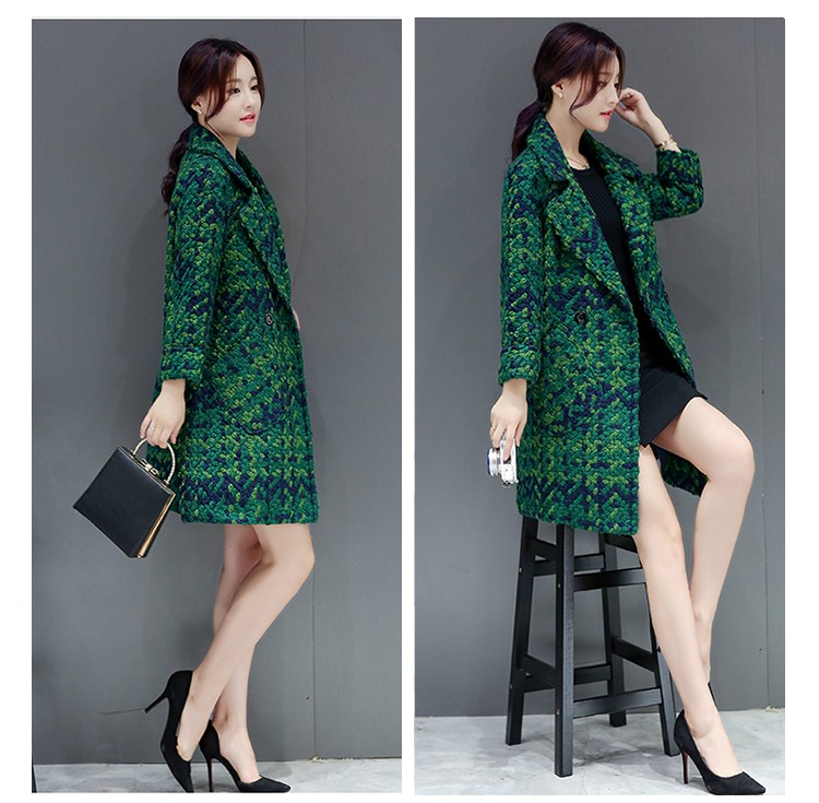 YuooMuoo-High-Quality-Wool-Coat-Women-Slim-Medium-long-Tweed-Jacket-Fashion-Female-Outwear-Green-Coa-32754203051