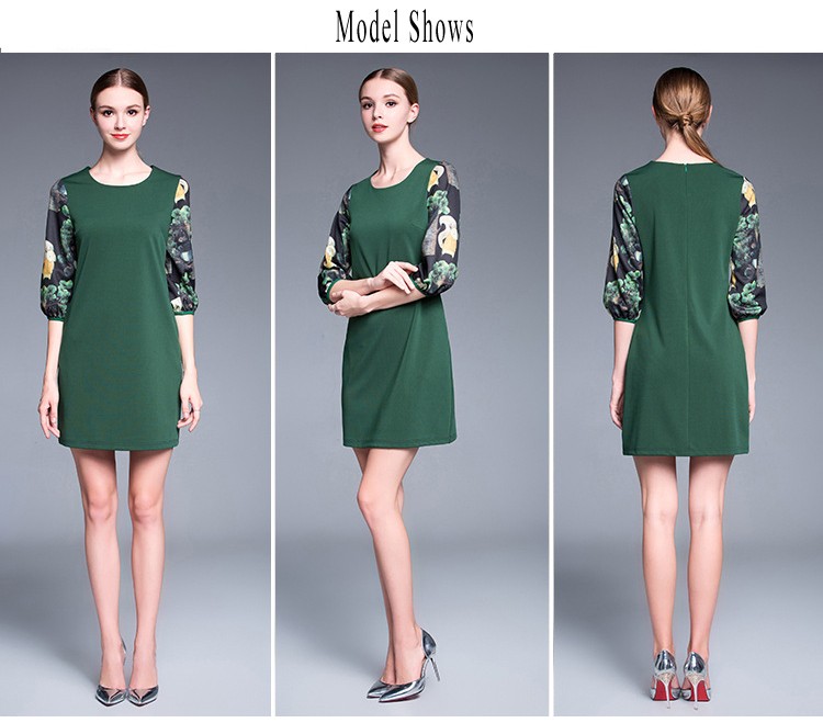 YuooMuoo-New-Casual-Plus-Size-Women-Straight-Green-Dress-Female-Fashion-Spring-Autumn-Dress-Brand-Fa-32739136114