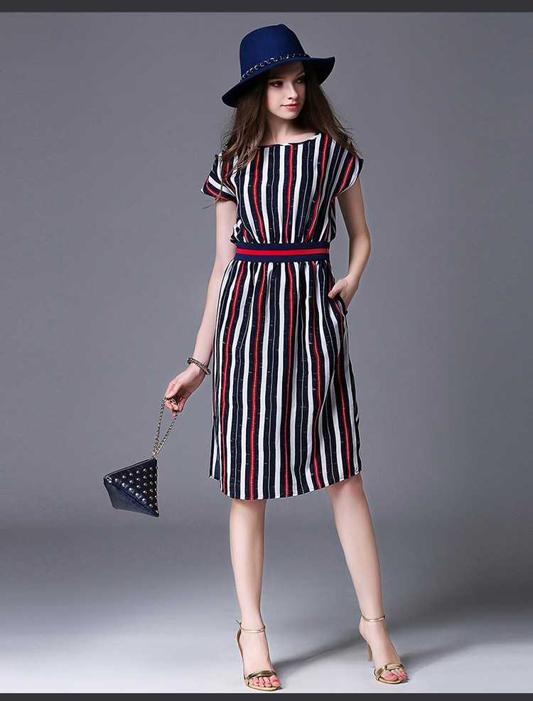 YuooMuoo-Plus-Size-European-Fashion-Women-Dress-Knee-length-Casual-Striped-Dress-Batwing-Sleeve-Eleg-32688175957