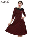 ZAFUL-5-color-Women-Vintage-Dress-Animal-Print-Retro-robe-50s-Short-Sleeves-Belts-elegant-Feminino-R-32781896250