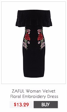 ZAFUL-Woman-Bodycon-Dress-Sexy-Slash-Neck-Off-Shoulder-Black-Velvet-Floral-Embroidery-Slim-Party-Str-32781902971