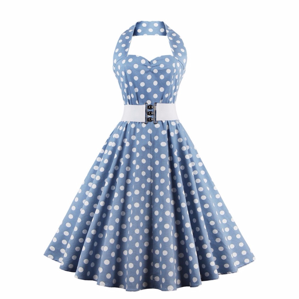 ZAFUL-Woman-Retro-Polka-Dot-Dress-Sexy-Halter-Sleeveless-Backless-Ruffles-4color-L4XL-60s-Vintage-Fe-32757934572