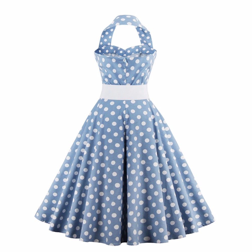 ZAFUL-Woman-Retro-Polka-Dot-Dress-Sexy-Halter-Sleeveless-Backless-Ruffles-4color-L4XL-60s-Vintage-Fe-32757934572
