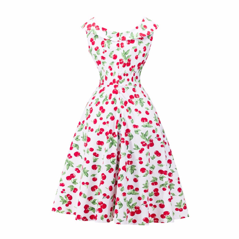 ZAFUL-Women-Audrey-Vintage-dress-60s-50s-Floral-Print-U-Neck-Pin-Up-Rockabilly-Retro-Dress-Girls-Hol-32760813963