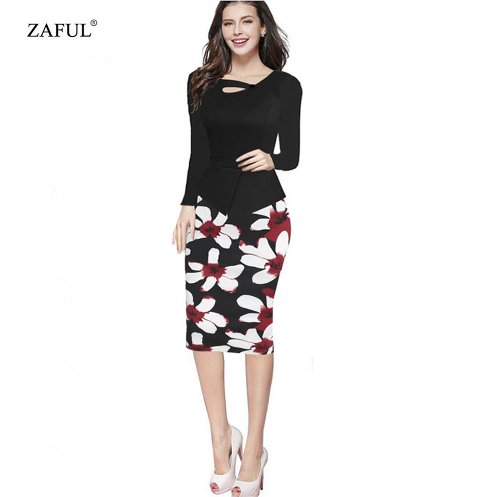 ZAFUL-Womens-2018-New-Print-Floral-Solid-Patchwork-Button-Casual-Work-Sleeveless-Bodycon-Summer-offi-32725709838