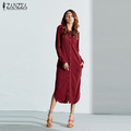 ZANZEA-2017-New-Women-Vintage-Loose-Dresses-Female-Long-Sleeve-V-Neck-Button-Pockets-Autumn-Winter-F-32764840973