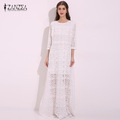 ZANZEA-Fashion-2018-Womens-Party-Dress-Half-Sleeve-White-Lace-Hollow-Slim-Tunic-Maxi-Long-Linen-Dres-32671558868