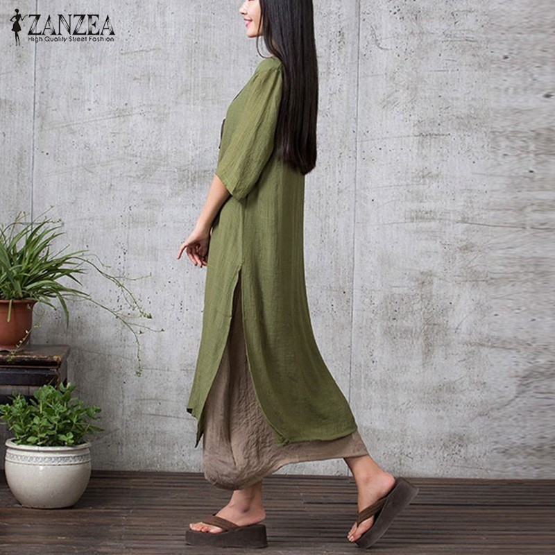 ZANZEA-Fashion-Cotton-Linen-Vintage-Dress-2017-Summer-Autumn-Women-Casual-Loose-Boho-Long-Maxi-Dress-32460480473