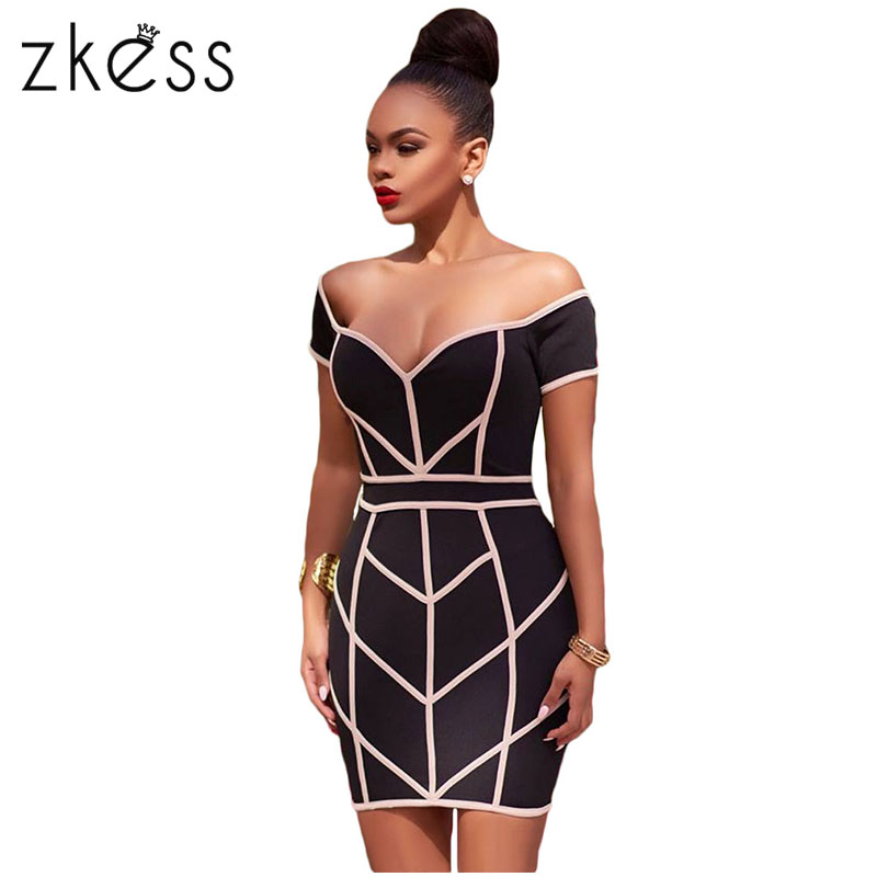 ZKESS-2017-women-Black-Nude-Trim-Bodycon-Off-Shoulder-Dress-Elegant-Party-Dresses-Sexy-Mini-Pencil-C-32800637687