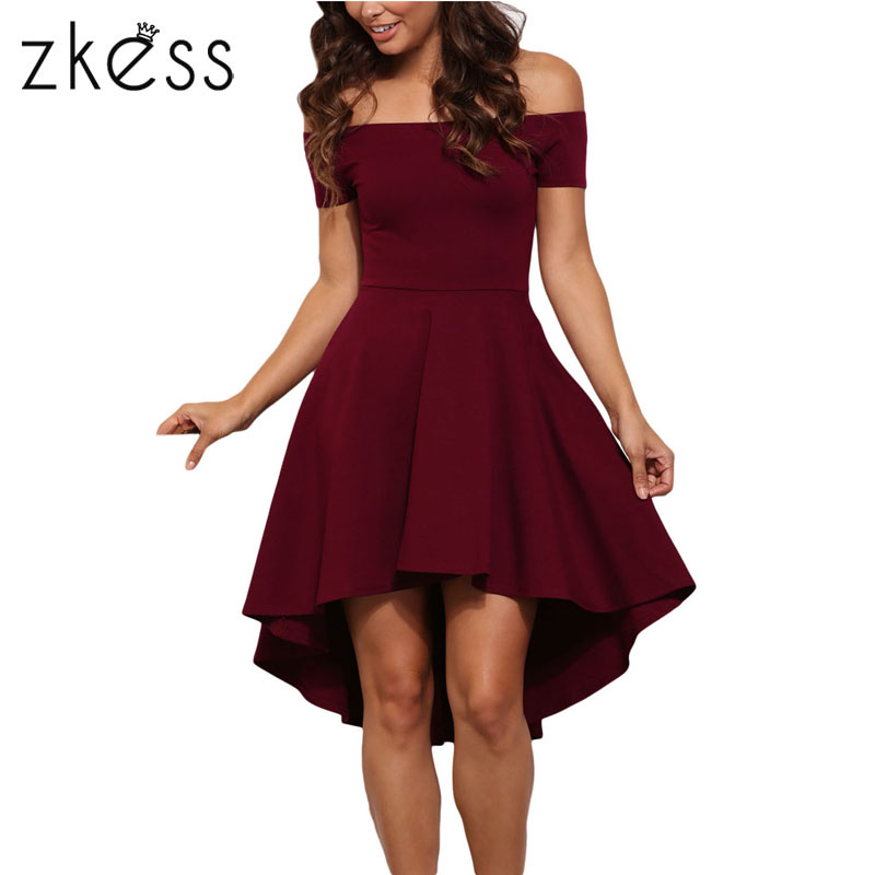 ZKESS-Elegant-Women-2017-for-Party-Dresses-Sexy-Off-Shoulder-Burgundy-All-The-Rage-Skater-Dress-Vest-32787530950