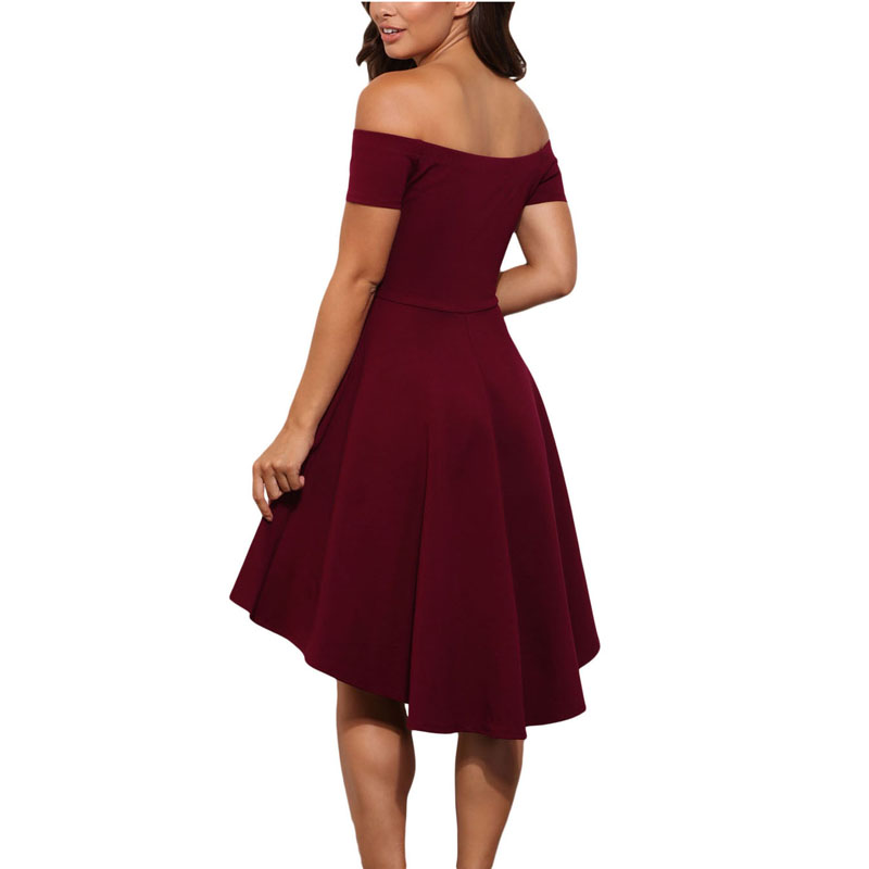 ZKESS-Elegant-Women-2017-for-Party-Dresses-Sexy-Off-Shoulder-Burgundy-All-The-Rage-Skater-Dress-Vest-32787530950