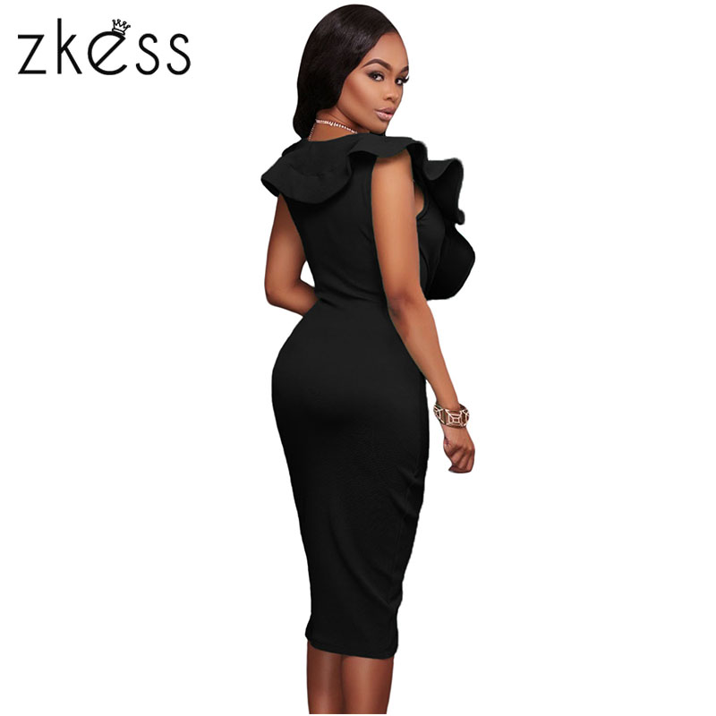 Zkess-2017-Ruffle-V-Neck-Summer-Dresses-Casual-Sexy-Knee-Length-Bodycon-Elegant-Dress-Sleeveless-Wom-32801730531