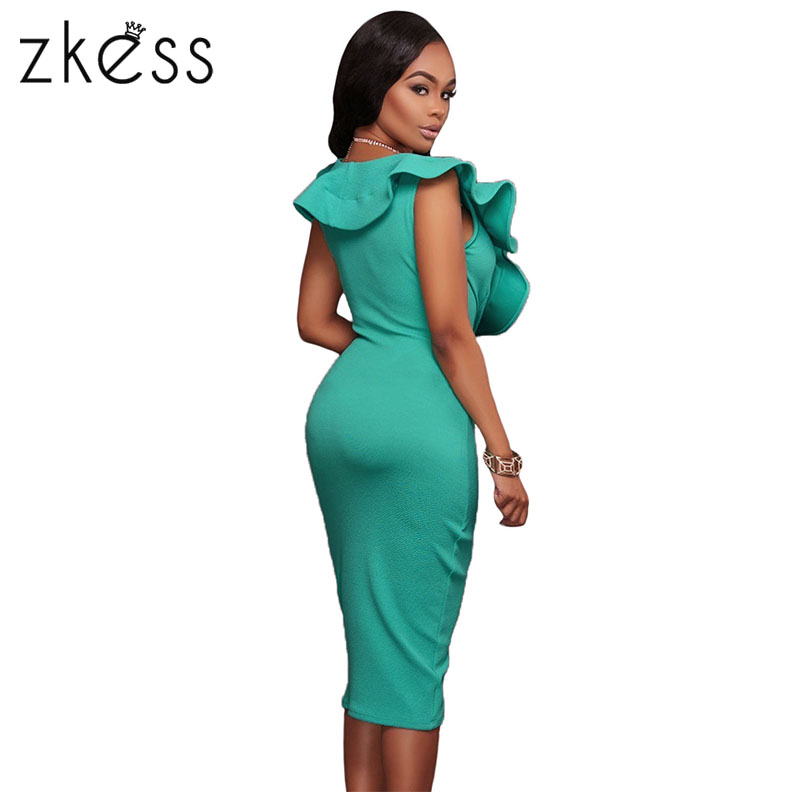 Zkess-2017-Ruffle-V-Neck-Summer-Dresses-Casual-Sexy-Knee-Length-Bodycon-Elegant-Dress-Sleeveless-Wom-32801730531