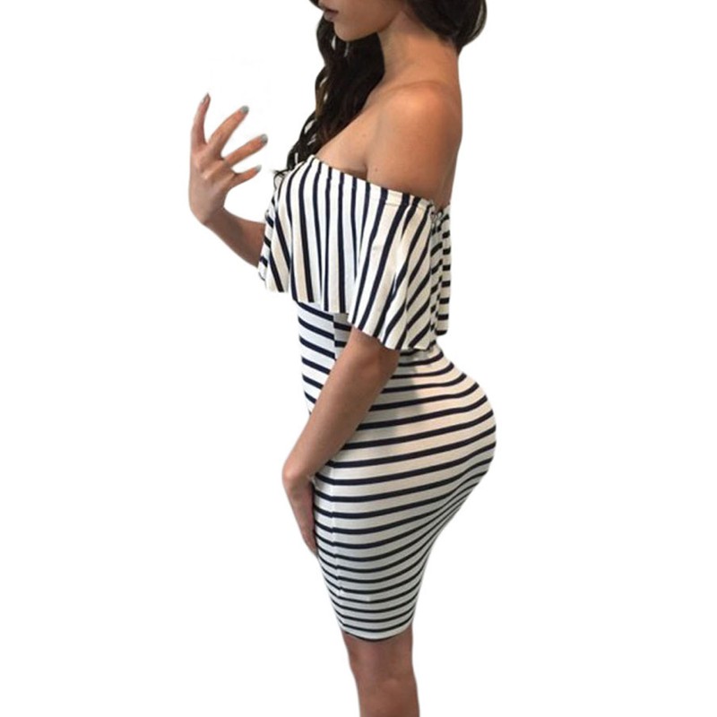 Zkess-Stripe-Dress-Women-Summer-Bodycon-Dresses-Sexy-Slash-Neck-Black-White-off-the-Shoulder-Slim-Sh-32729780348