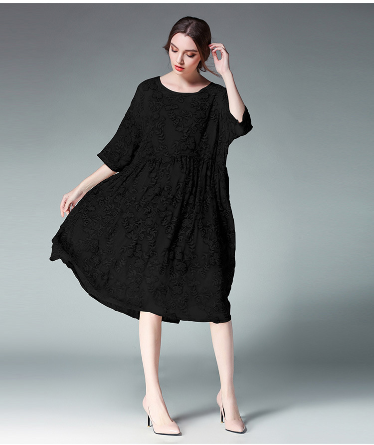 embroidery-elegant-women-dress-spring-midi-long-plus-size-xxxxl-2-piece-set-dresses-black-1918LY-32788364564