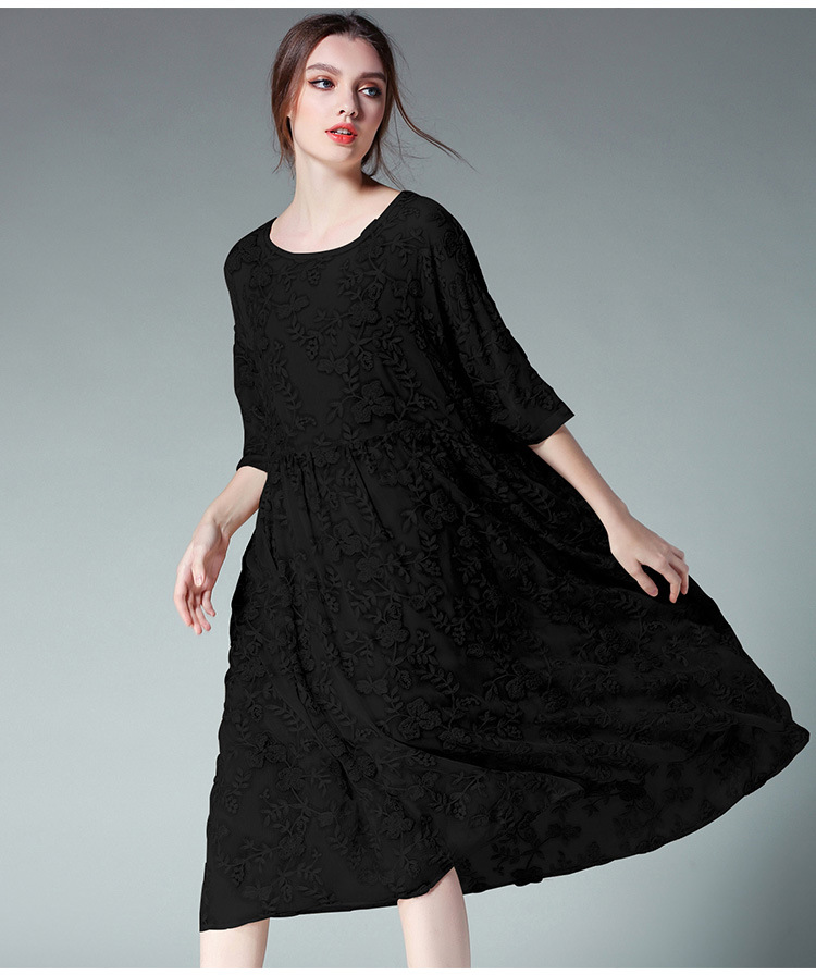 embroidery-elegant-women-dress-spring-midi-long-plus-size-xxxxl-2-piece-set-dresses-black-1918LY-32788364564