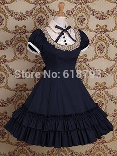 free-shipping-Beautiful-Gothic-Lolita-dress-Short-sleeve-shirtdress-for-women-Cosplay-costumes-Retro-32275433692