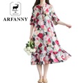 high-quality--Large-size-women39s-autumn-and-winter-Girls-long-sleeved-cotton-retro-floral-dress-Fem-32327442179