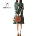 high-quality--Large-size-women39s-autumn-and-winter-Girls-long-sleeved-cotton-retro-floral-dress-Fem-32327442179