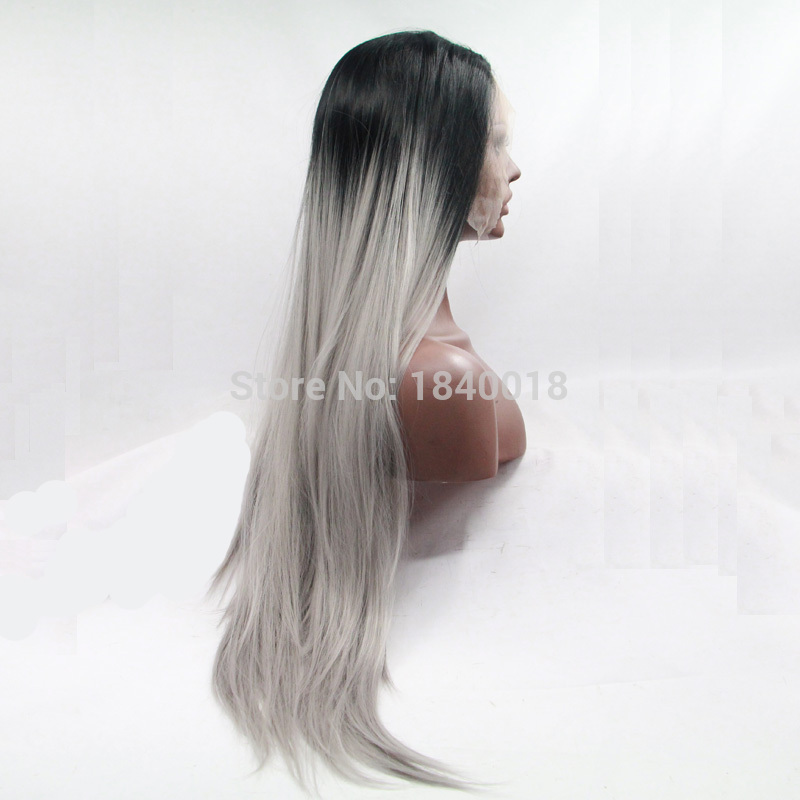 high-quality-grey-ombre-silky-straight-wigs-with-dark-roots-synthetic-lace-front-wig-heat-resistant--32491555128