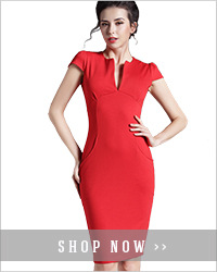 plus-size-summer-Women-Button-black-red--Business-office-Knee-length-womens-Pencil-Bodycon-bandage-m-1446181882