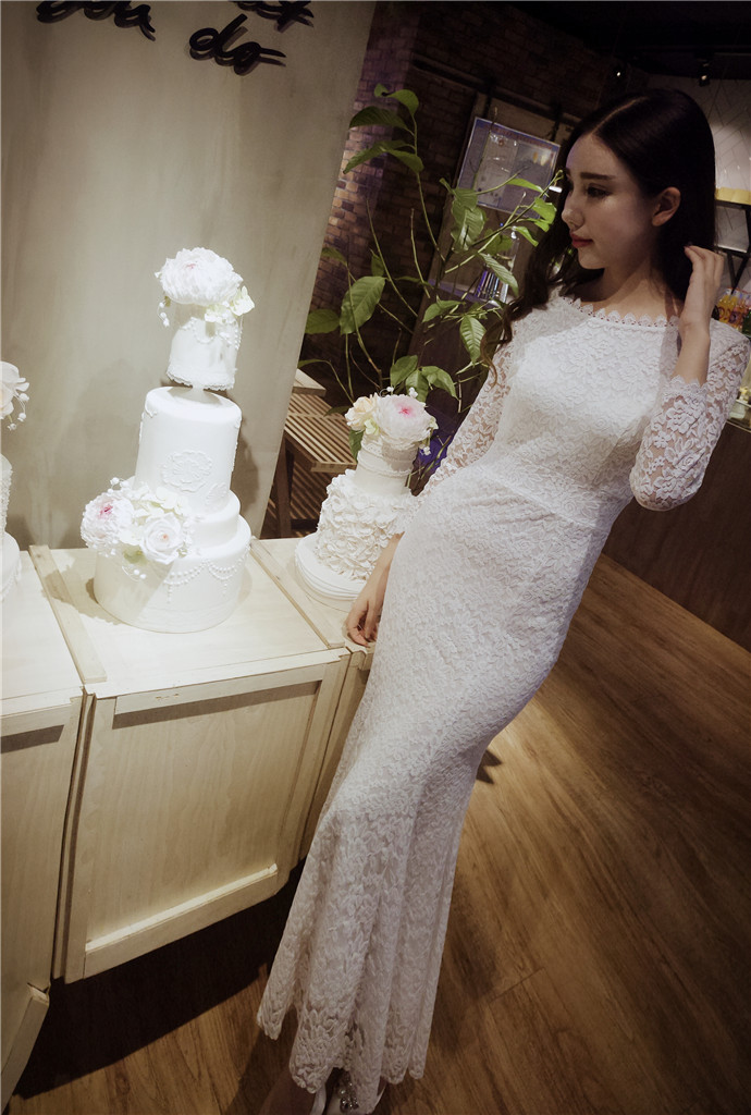 sexy-package-hip-white-black-lace-dress-o-neck-long-sleeve-long-mermaid-dress-spring-women-trumpet-d-32758982427