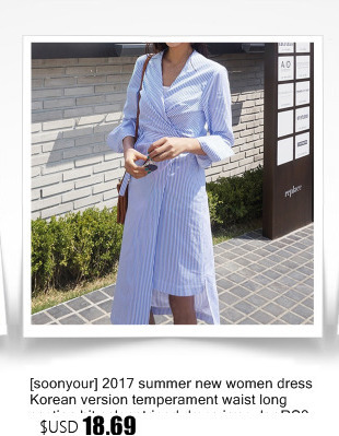 soonyour-2017-Spring-Fashion-New-Plus-size-Hit-Color-Stripeurn-down-Collar-short-sleeve-Dress-Big-si-32788009149