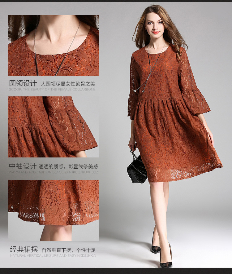 women-lace-dress-plus-size-4XL-three-quarter-sleeve-Wine-Red-Mid-Long-dresses-female-vestidos-elagan-32787806748