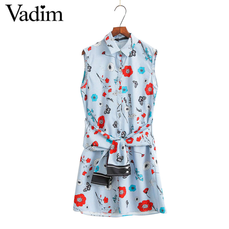 women-sweet-butterfly-flower-print-shirt-dress-sashes-sleeveless-turn-down-collar-summer-ladies-casu-32801539602