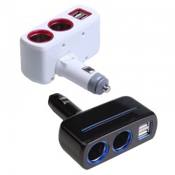  Cigarette Lighter Dual USB Car Charger Splitter cigarette lighter 5V2.1A 1A car charger cigarette lighter socket splitter